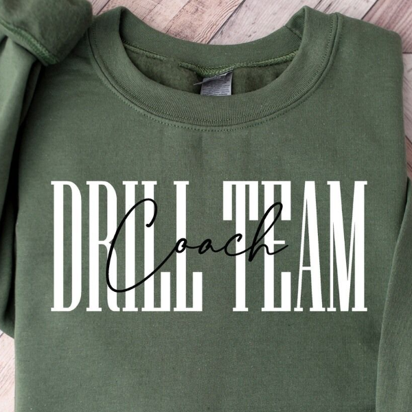 Drill Team Coach Sweatshirt | Cheer & Dance Squad Crewneck | Marching Band Coach Pullover yellow Gold 2xl sweatshirt