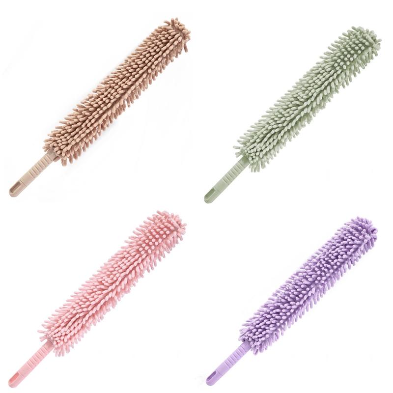 Bendable Microfiber Electrostatic Duster For Gaps And Dust Cleaning khaki