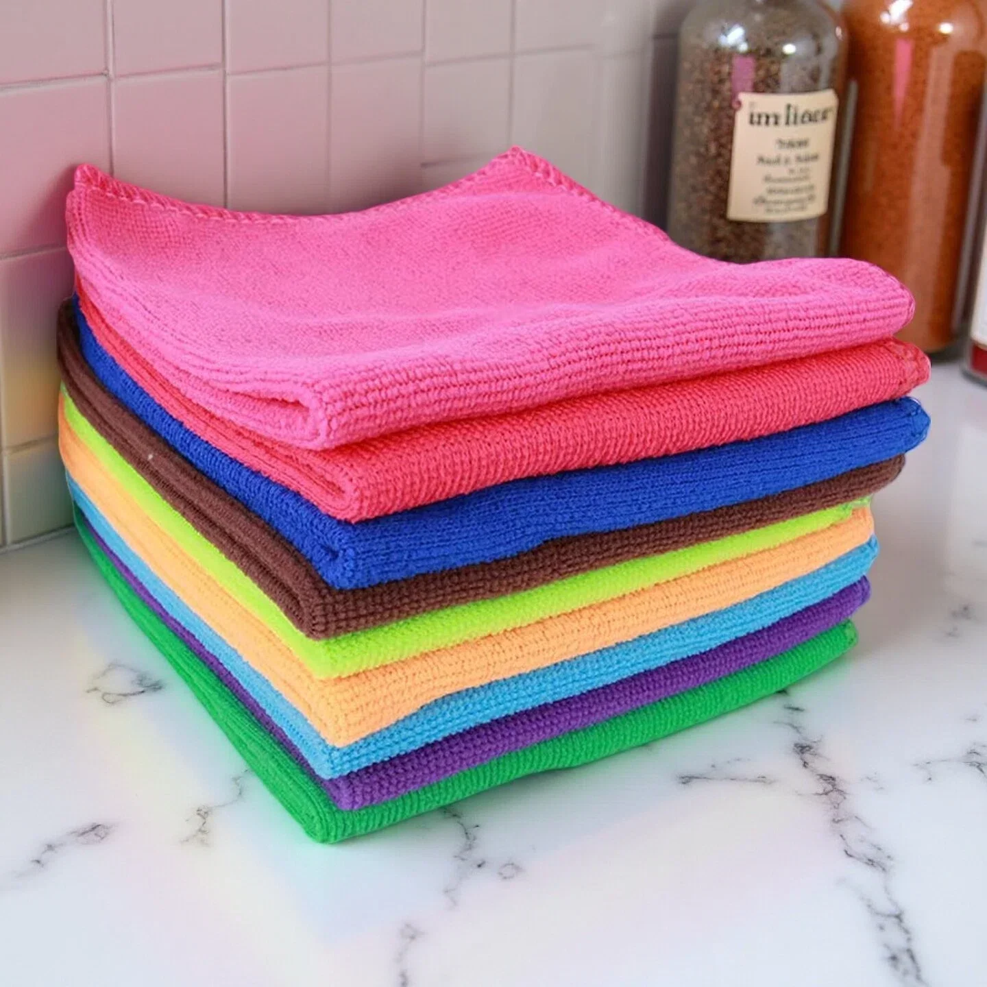 Ultra Absorbent Microfiber Cleaning Cloths Pack Reusable Kitchen & Household Cleaning Towels gray 5pcs