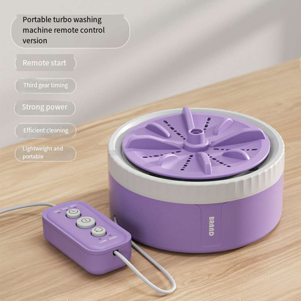 Portable Mini Washing Machine With USB Ultrasonic Cleaning For Travel & Home gray