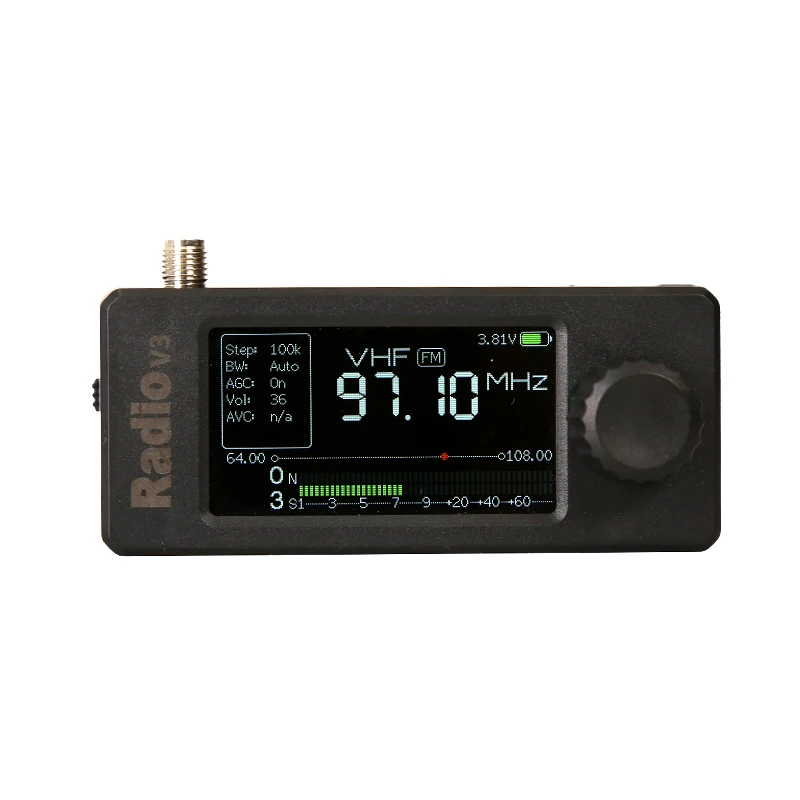 Neues ATS Mini V3 SI4732 Mini-Radio Taschenradio LSB USB AM FM ESP32-S3 Allband-Radioempfänger Hi-Z Kopfhörerverstärker ABS-Gehäuse Image