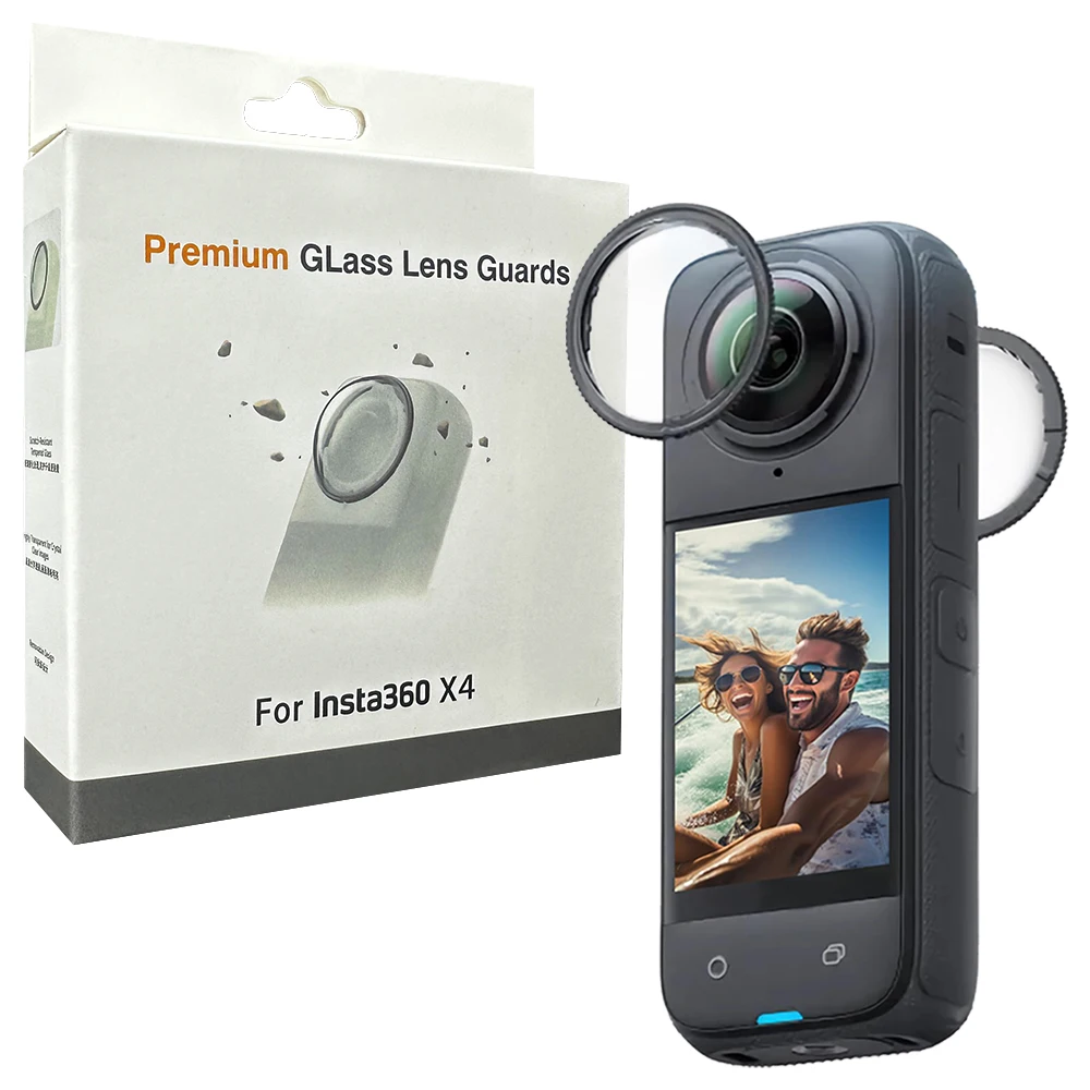 Premium-Glaslinsenschutz für Insta360 X5 X4 Air X3. Kratzfeste Linsenschutzkappe aus gehärtetem Glas. Kamerazubehör Image