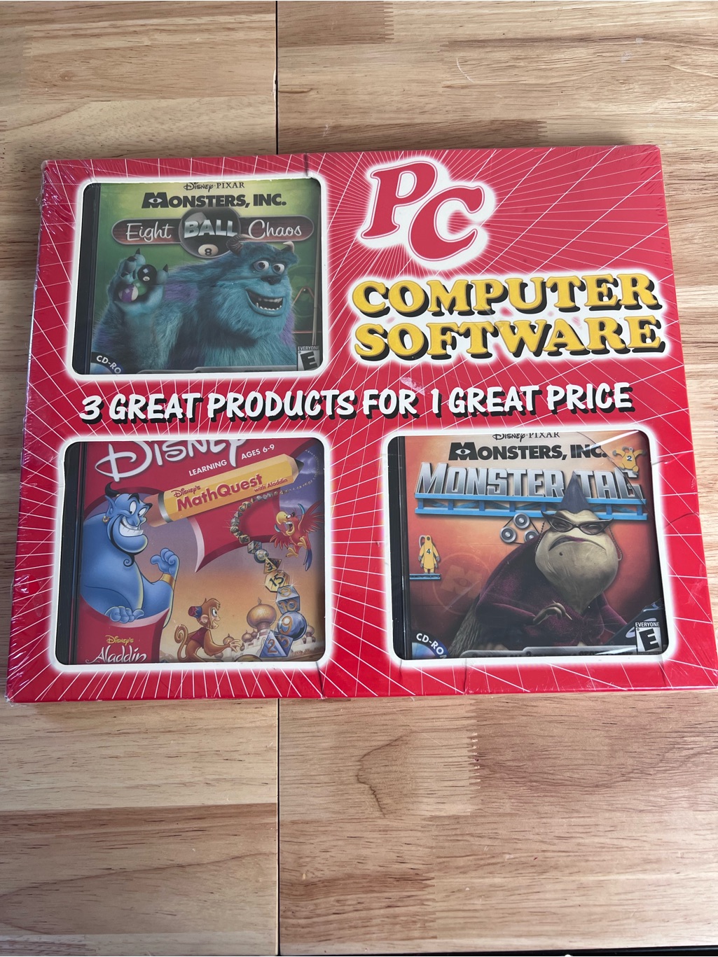 Disney Video Games & Consoles | Vintage Disney Pixar Monsters Inc Pc Game Bundle Factory Sealed | Color: Red/White | Size: Os
