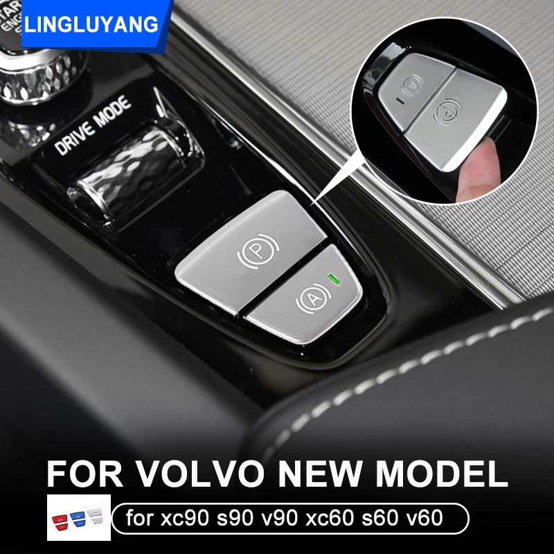 Auto Zubehör für Volvo xc90 xc60 s90 v90 s60 v60 elektronische handbremse p LICHT taste pailletten auto aufkleber Image