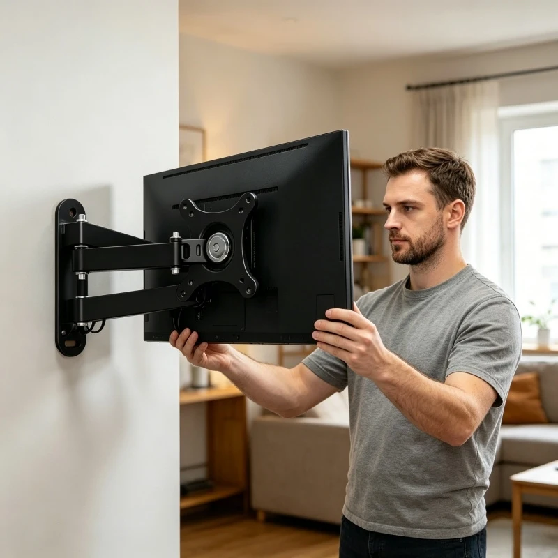 360 ° Drehbar 20° ° Neigbare TV-Wandhalterung Universelle Halterung für 14-24 Zoll Computermonitore Flachbildschirm-Ständer für den täglichen Gebrauch zu Hause Image