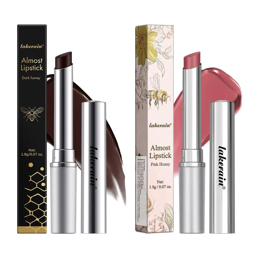 Lakerain Honig-Lippenstift, Feuchtigkeitsspendender Getönter Lippenbalsam, Langanhaltender Natürlicher Lippenvergrößerer in Dunklen & Rosa Honig-Tönen Image