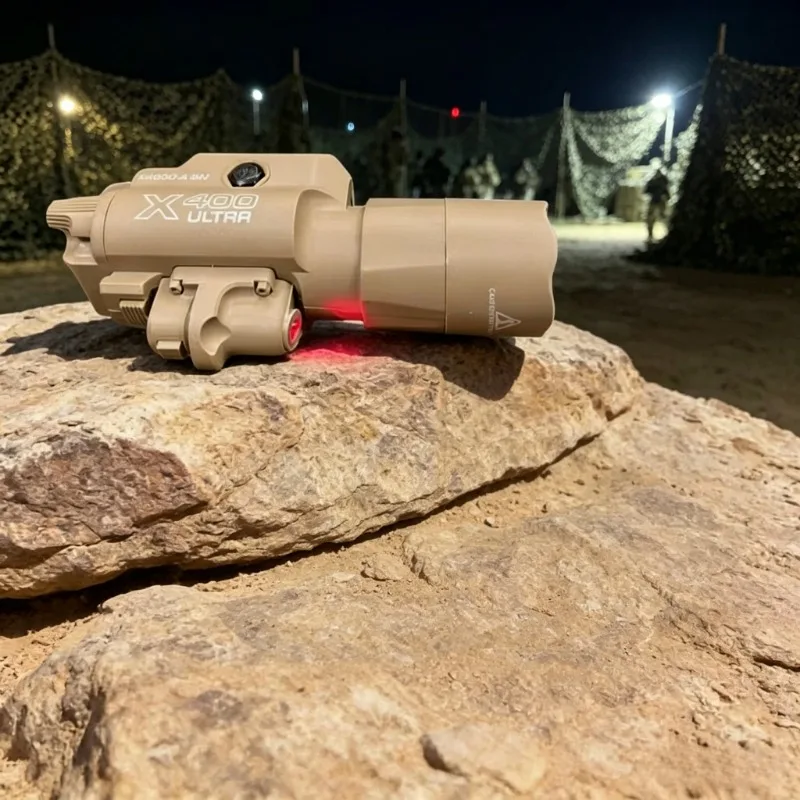 Airsoft X400U Hochleistungs-Taschenlampen-Laser-Kombination mit 20-mm-Schiene für Jagd- und CS-Wettkämpfe Image