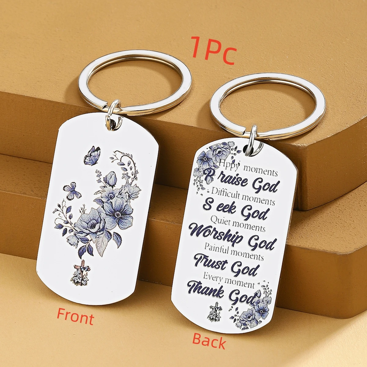 Religiöse Schlüsselanhänger, christliche Geschenke, für Männer und Frauen, religiöse Halloween- und Weihnachtsgeschenke, Gott sei Dank für den Geist, Tragetaschen Image