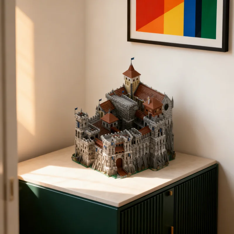 112744 Teile MOC Komplettes Mittelalterliches Schloss-Modell Bausteine Kreatives DIY-Geschenk Deko-Display Premium Bausatz für Erwachsene und Kinder Image
