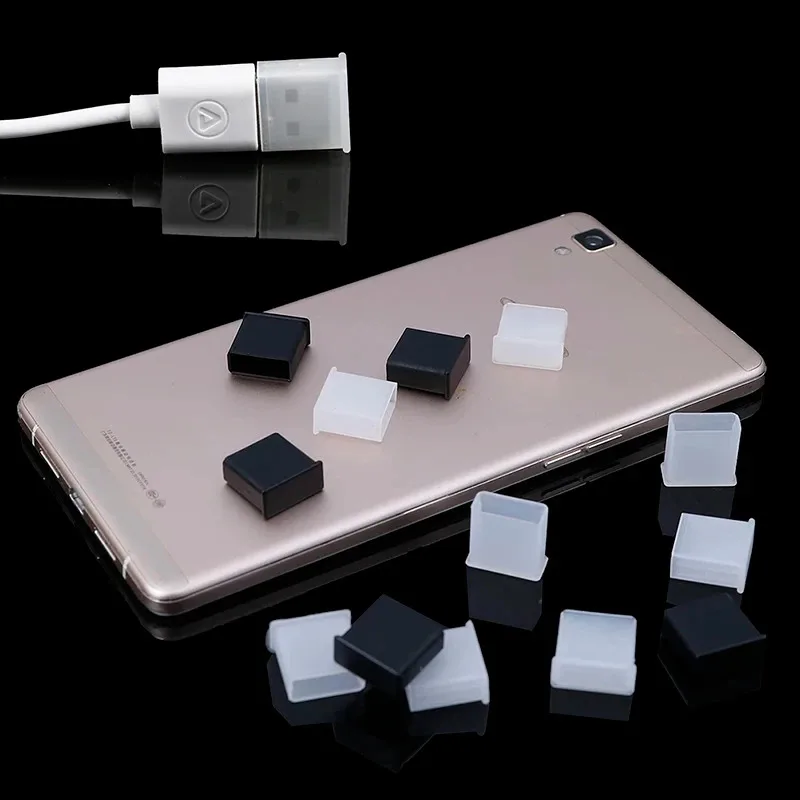 10 Stück Kunststoff USB männlich Anti-Staub-Stecker Stopper Kappenabdeckung Schutzdeckel Unterhaltungselektronik Image