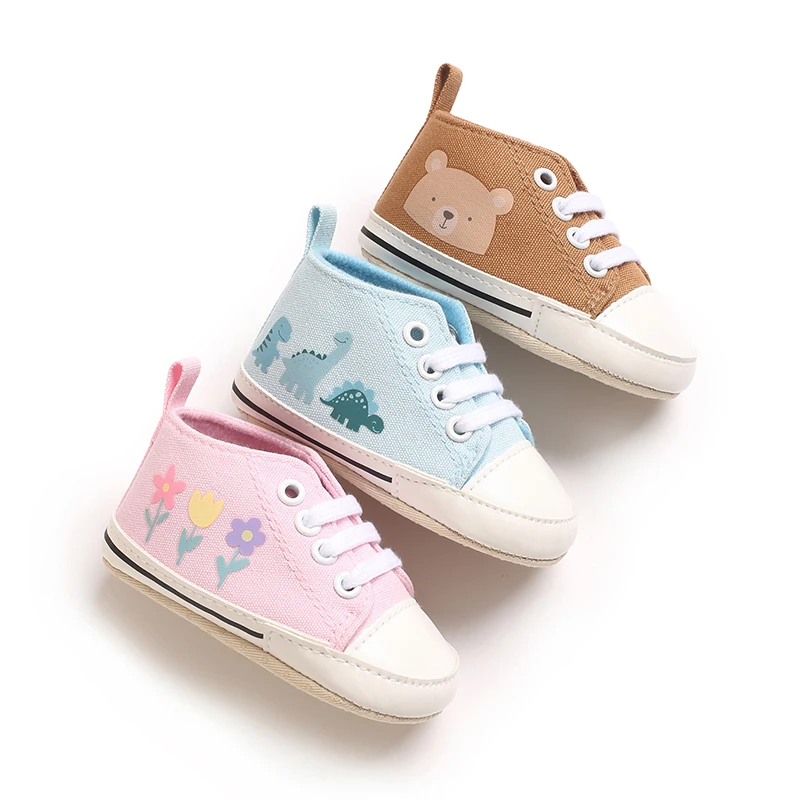 Frühling und Herbst Niedliche Cartoon-Babyschuhe Weiche Sohle Rutschfeste Freizeitschuhe Sportschuhe für Babys 0-18 Monate Neugeborene Erste Schritte