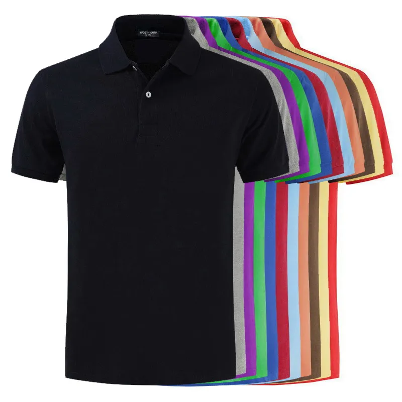 Hohe-qualität Mode Fit Kurzarm Polo shirt Casual Revers männer 100% Baumwolle T-Shirt Golf Polos Shirt Plus größe XS-5XL