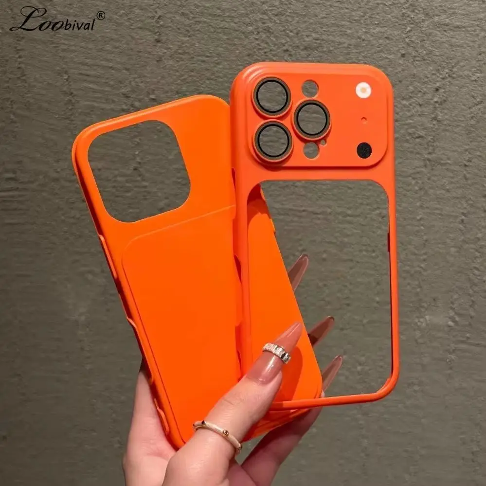 Matte 2-in-1 Kamera-Schutzfolie Hülle für iPhone 16 15 14 13 12 11 Pro Max, sofort umwandelbar in 17 Pro Max, stoßfeste Abdeckung Image