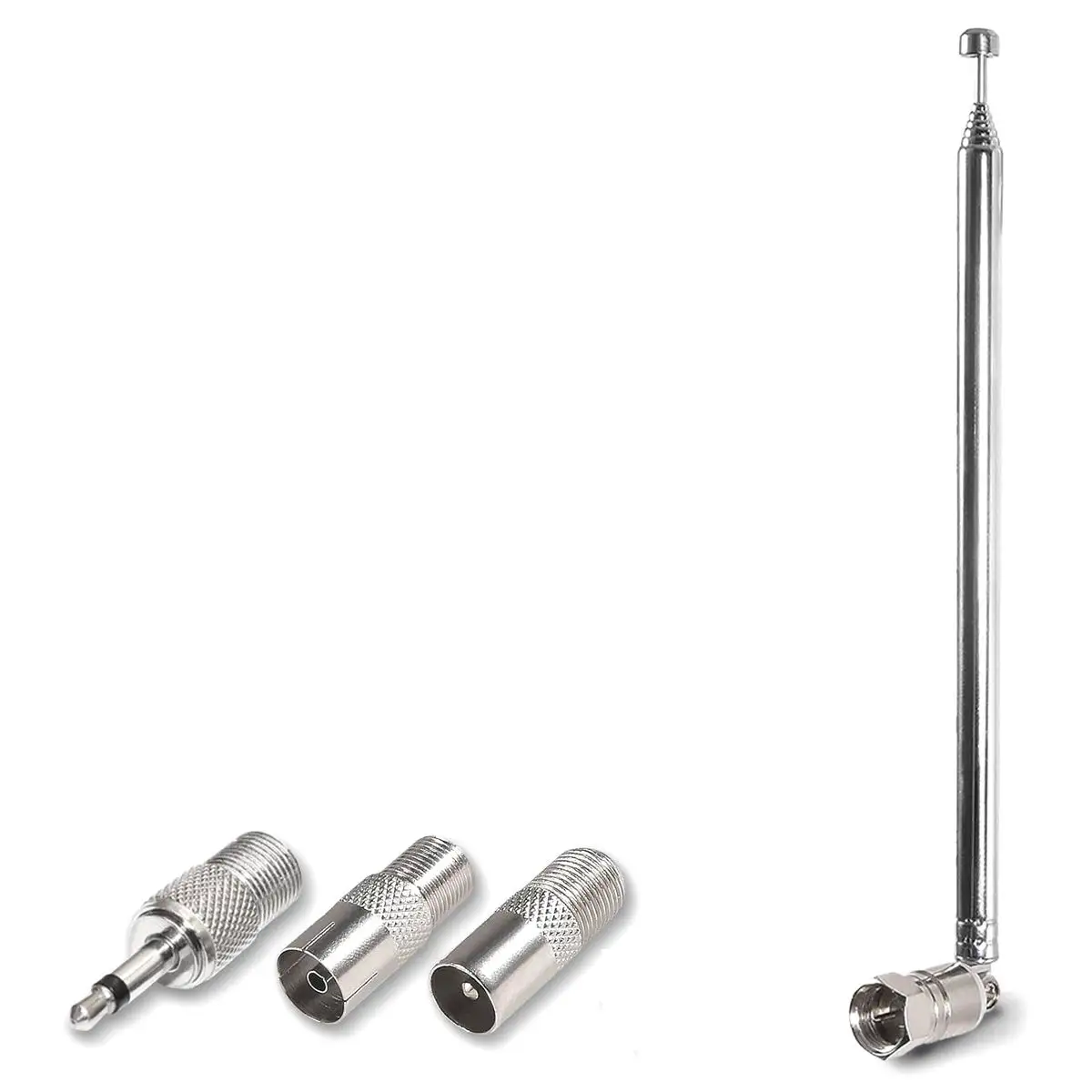 Hochsensible Edelstahl AM/FM Radioantenne mit Drei Adapterköpfen DAB Radioantenne Image