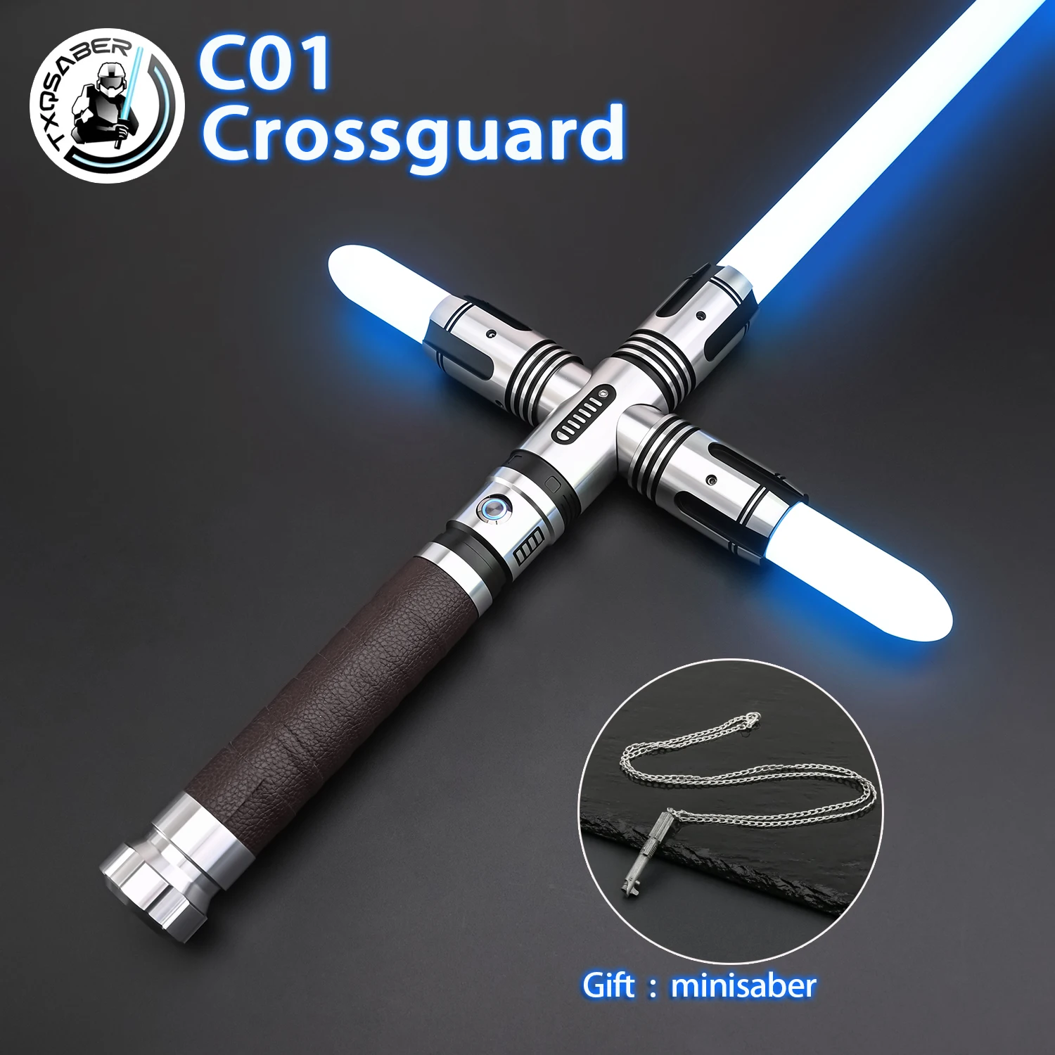 TXQSABER C1 Crossguard RGB Heavy Dueling Neo Pixel Proffie Lichtschwert Force Light Saber Smooth Swing Blaster Laserschwert Cosplay Image