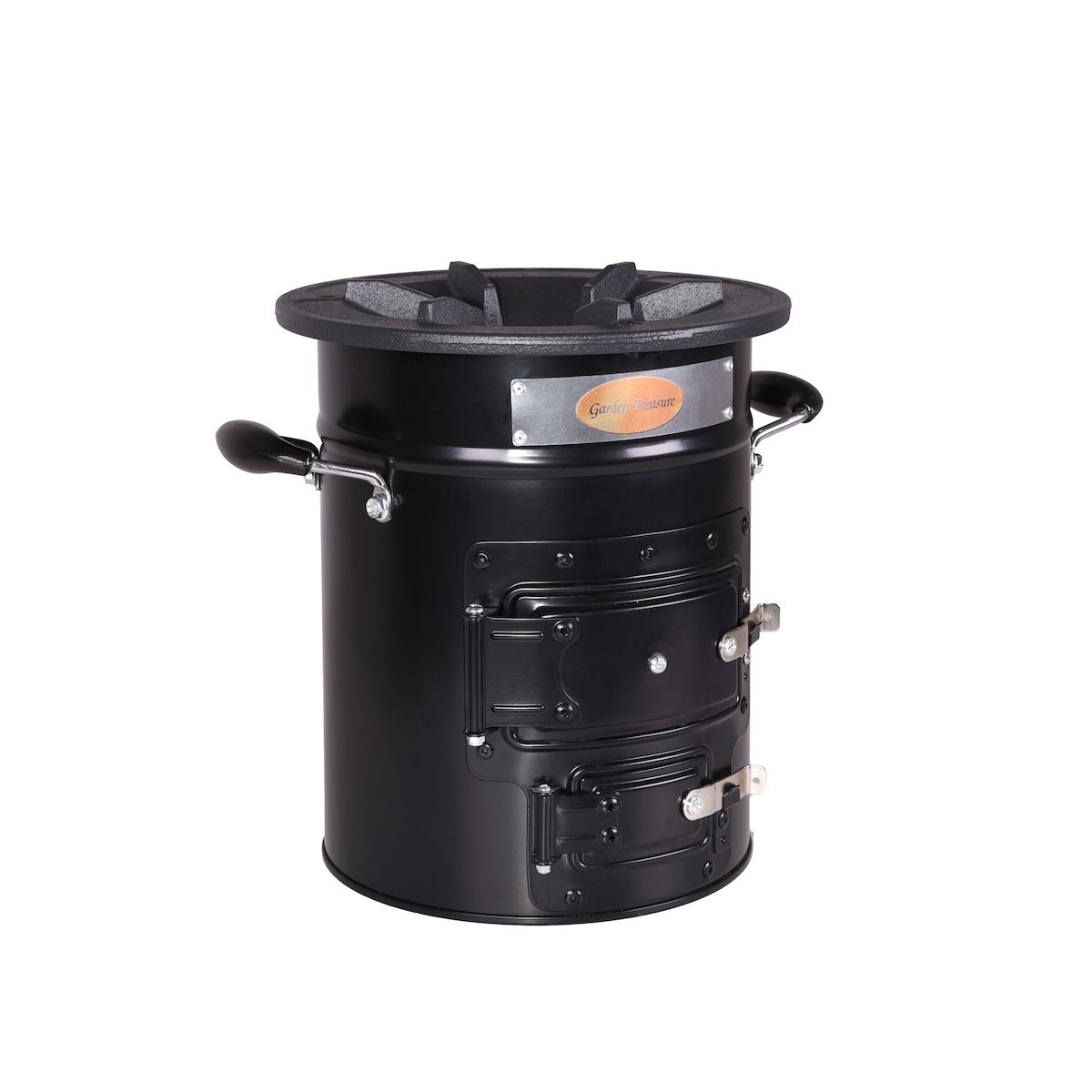 DELUKE Raketenofen LOTI Edelstahl Schwarz 29,5x26,5x26,5cm Rocket Stove für Dutch Oven Rocketstove für Grillpfanne Image