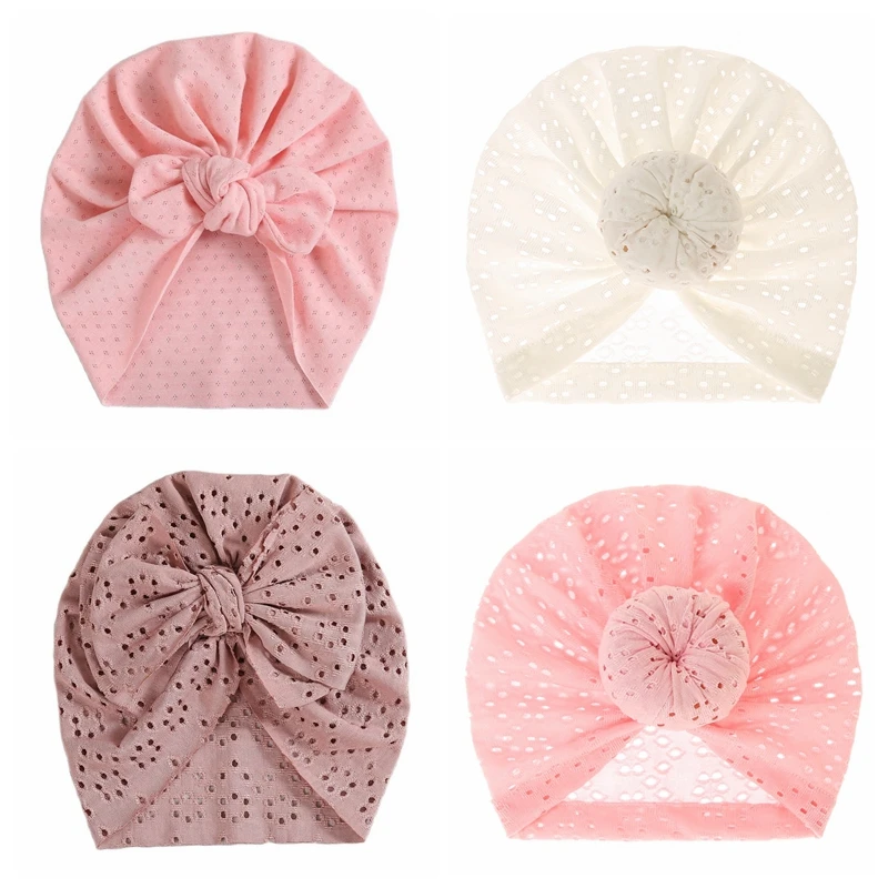 Neugeborenen Turban Baby Mädchen Stirnband Turbane BowKnot Infant Beanie Mädchen Weiche Nette Kleinkind Kappe Kinder Headwraps Baby Zubehör Image