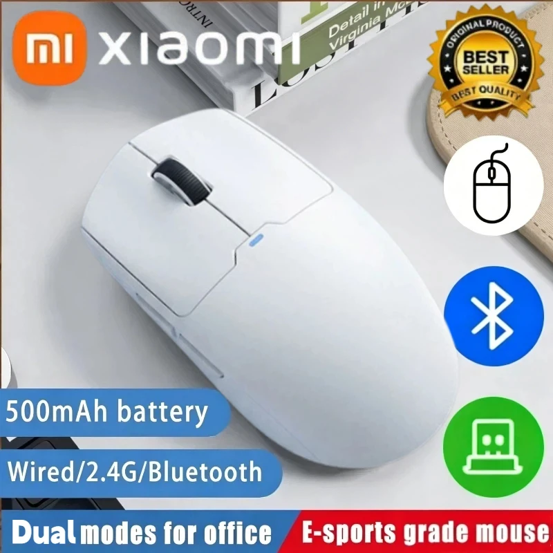 Xiaomi Maus Bluetooth 2.4G Wireless Dual-Mode wiederaufladbare ergonomische Büro-Gaming-Maus für iPad PC Laptop Maus 2026