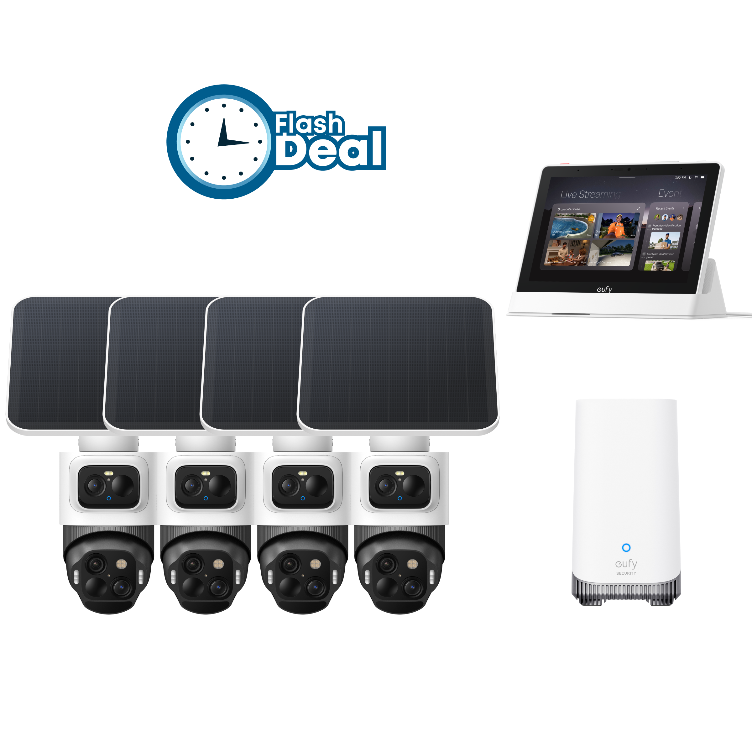 eufyCam S4 4-Cam Kit + eufy Smart Display E10 bundle