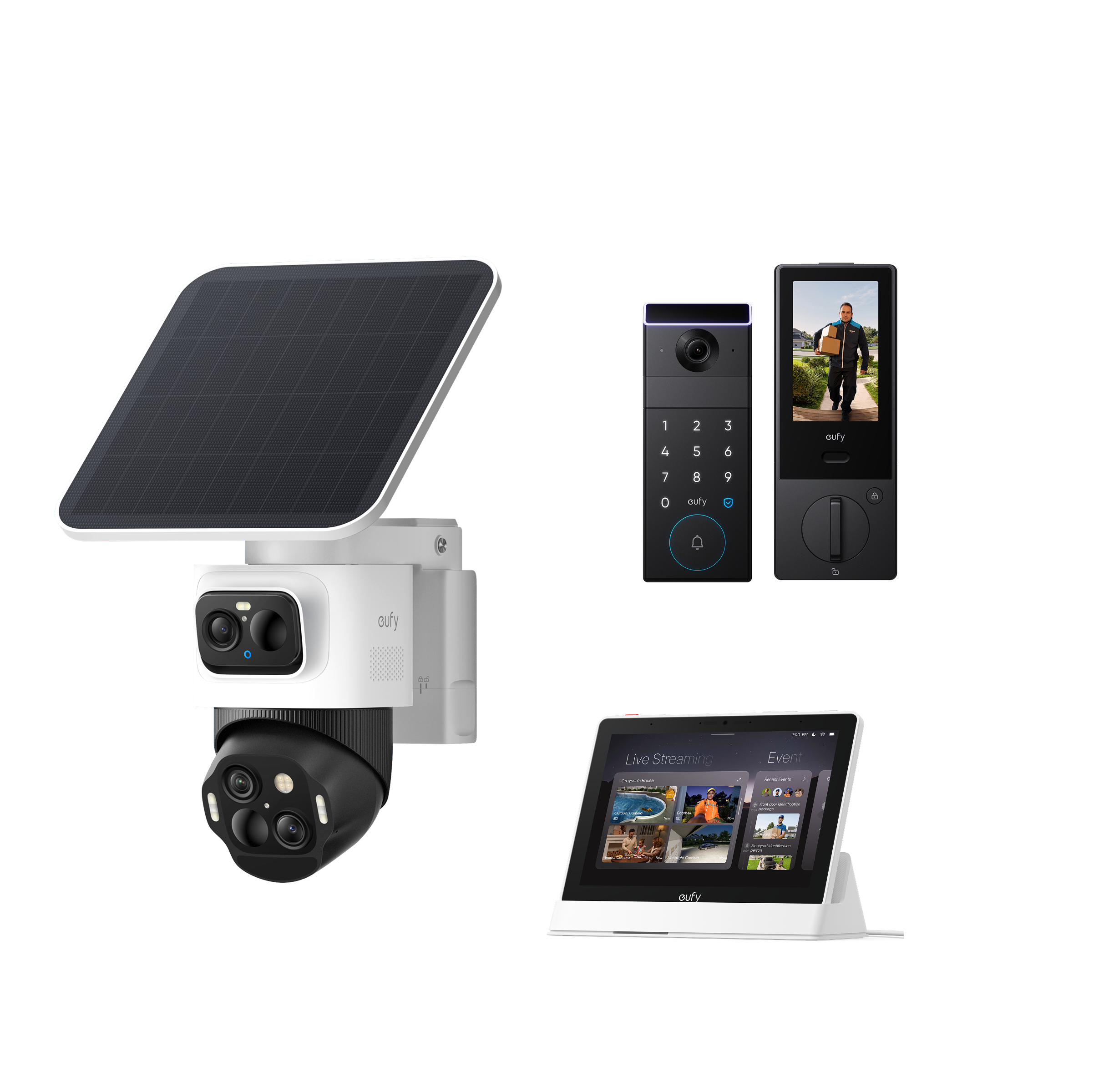 eufyCam S4 +Smart Display E10 + eufy FamiLock S3 Max bundle
