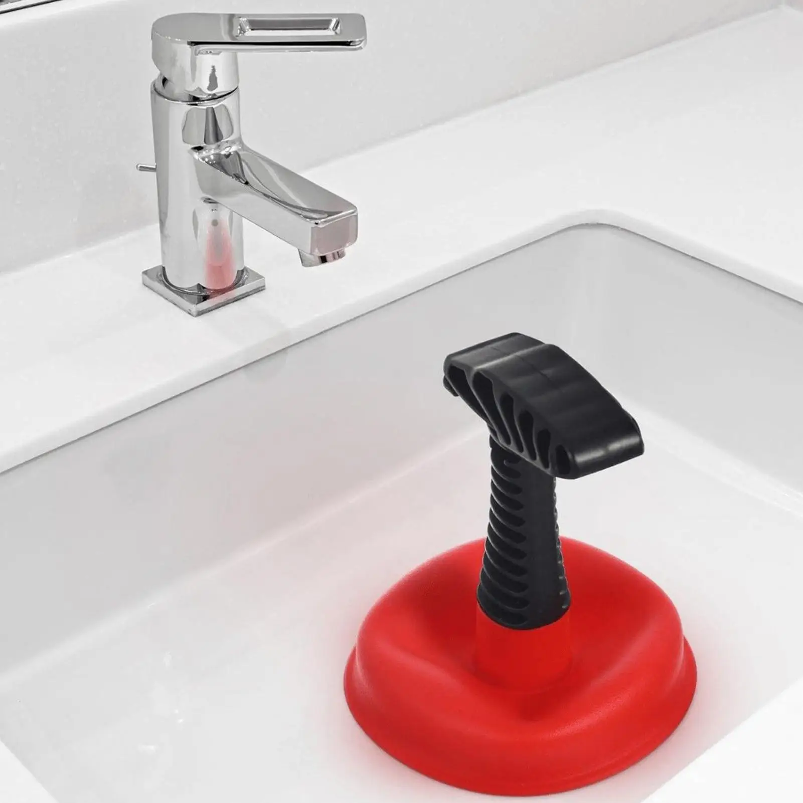 Hochleistungs-Abflussreiniger, leistungsstarkes Plunger-Abflussreinigungswerkzeug, Verstopfungsentferner für Duschen, Badezimmer, Küchen, Toiletten, Waschbecken Image