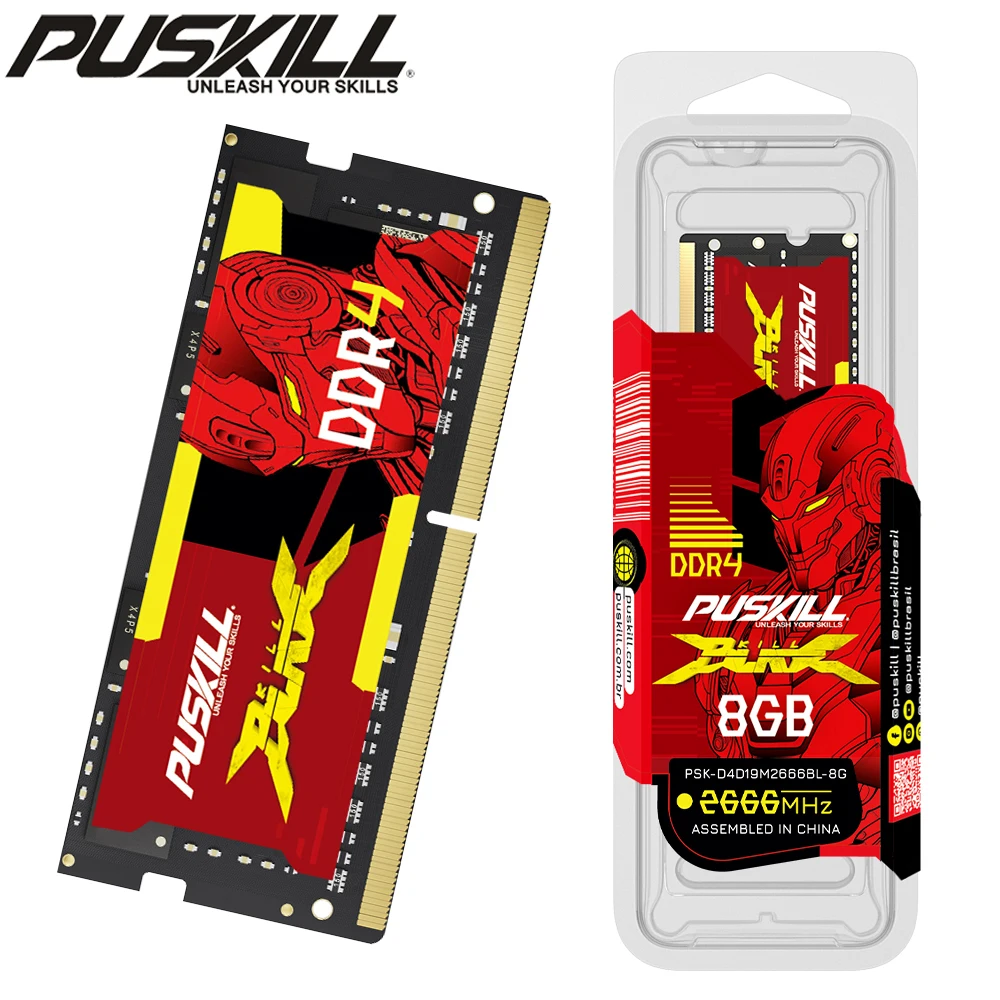 PUSKILL DDR4 Notebook Ram DDR3L 32 GB 16 GB 8 GB 4 GB 1,2 V 3200 MHz 2666 MHz 2400 MHz 1,35 V 1600 MHz 1333 MHz Sodimm Laptop-Speicher Image