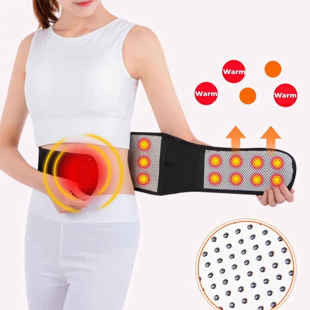 Einstellbare Zurück Taille Unterstützung Gürtel Taille Selbst Heizung Magnetische Therapie Lenden Brace Massage Band Schmerzen Relief Gesundheit Pflege Image