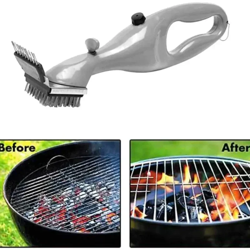 BBQ Grill Outdoor Dampfreinigungsbürsten Barbecue Reiniger Geeignet für Holzkohle Schaber Gas Zubehör Kochen Küche Werkzeug Image