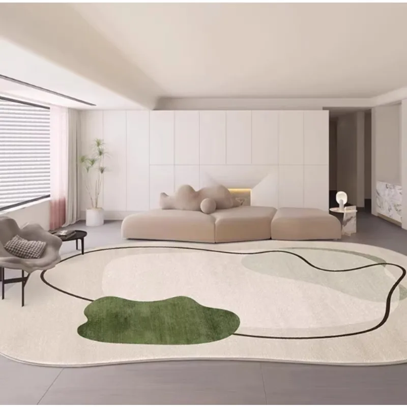 Speziell geformte Sofadecke, Couchtischdecke, Kaschmirimitat, hochwertige, unregelmäßige Haushalts-Bodenmatte Image