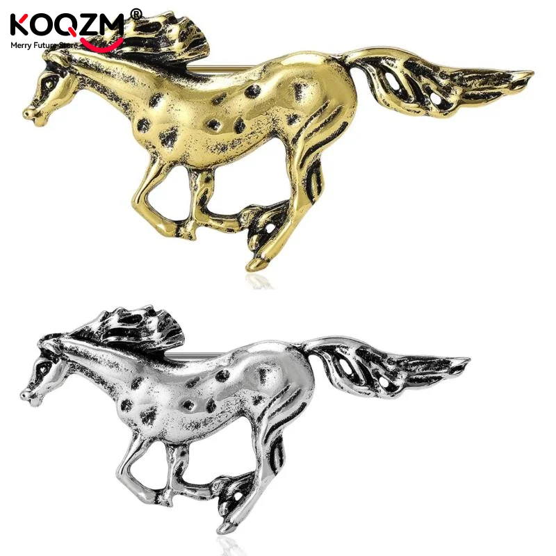 Vintage Rennpferd-Brosche Schmuck-Accessoires Geschenk Tier-Metall-Anstecknadel für Anzug Geschenke Image