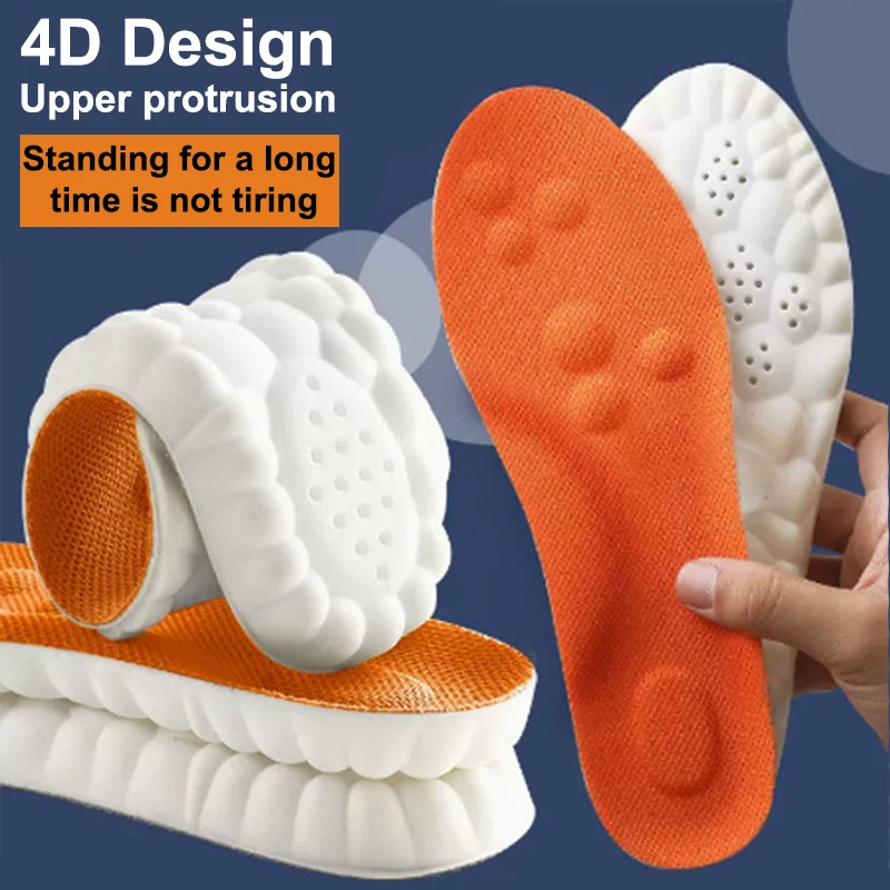Latex PU Sport-Einlegesohlen Weiche Hochelastische Schuhpolster Orthopädische Atmungsaktive Deodorierende Stoßdämpfende Kissen-Einlagen mit Gewölbestütze Image