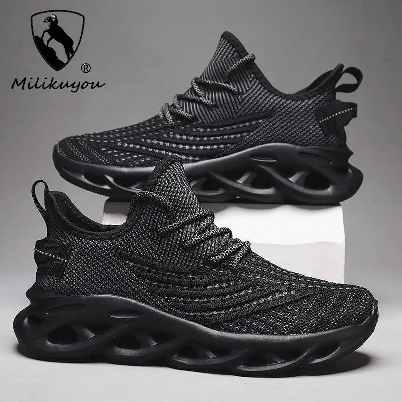Turnschuhe für Herren, leichte Herrenschuhe, hochwertige Herrenschuhe, rutschfeste Schuhe, atmungsaktive Mesh-Schuhe mit weicher Sohle, rutschfest, Größe 35–47