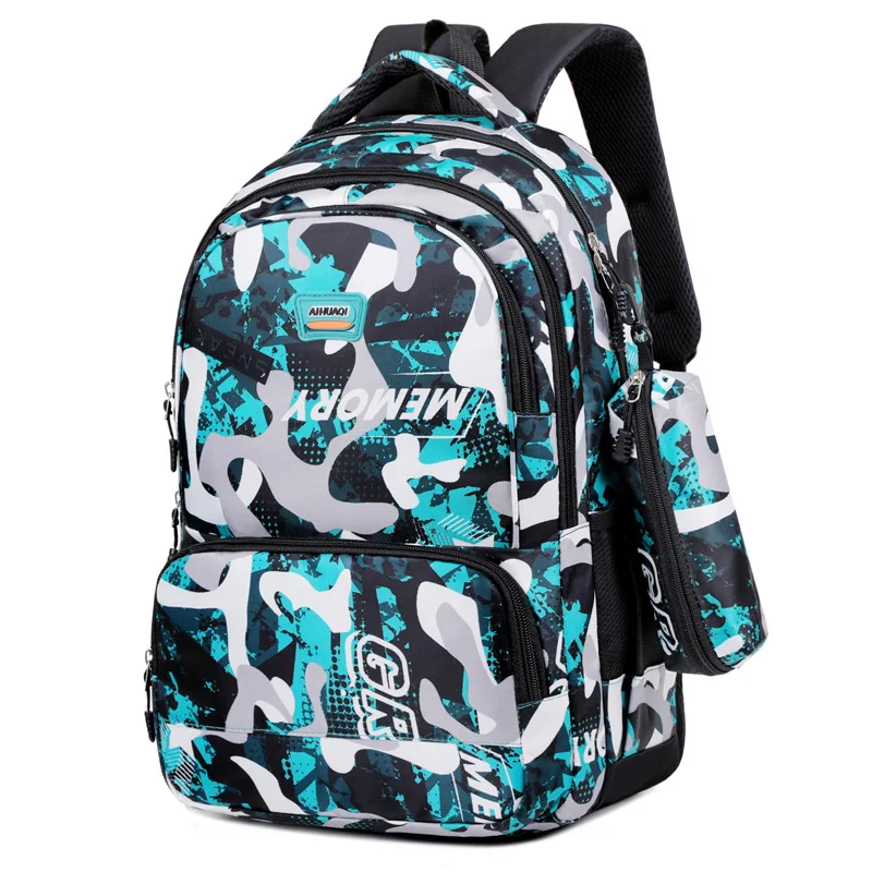 Sacs à dos d'école imprimés camouflage pour adolescents et adolescentes, sac à dos de grande capacité pour hommes, sac pour ordinateur, sacs d'école pour étudiants