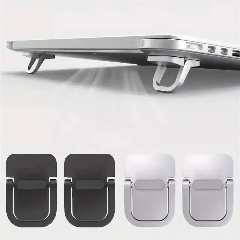 Klappbarer Laptop-Ständer mit Mini-Beinen, ultradünner, unsichtbarer Halter, verstellbare, tragbare Stütze für MacBook-Notebooks, Kühlhalterfüße Image