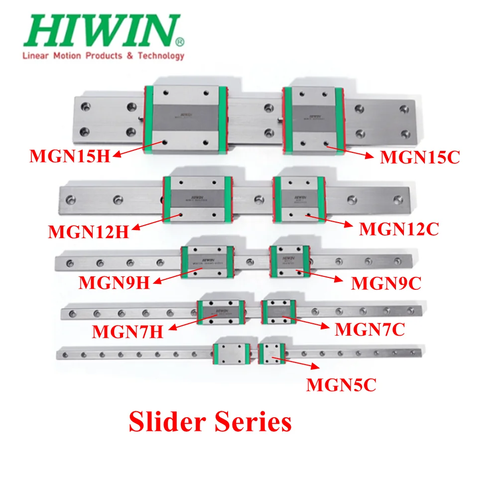 HIWIN Original Miniatur-Linearführungsschiene Gleitblock MGN5C MGN7C MGN7H MGN9C MGN9H MGN12C MGN12H MGN15C MGN15H für Präzision Image
