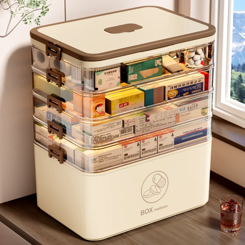 Bewegliche Aufbewahrungsbox für Zuhause, erhältlich in 3, 4 oder 5 Schichten, stapelbarer Aufbewahrungsorganisator für Büromaterial – mit Deckeldesign, zur Aufbewahrung von Dokumenten, Stiften, Image