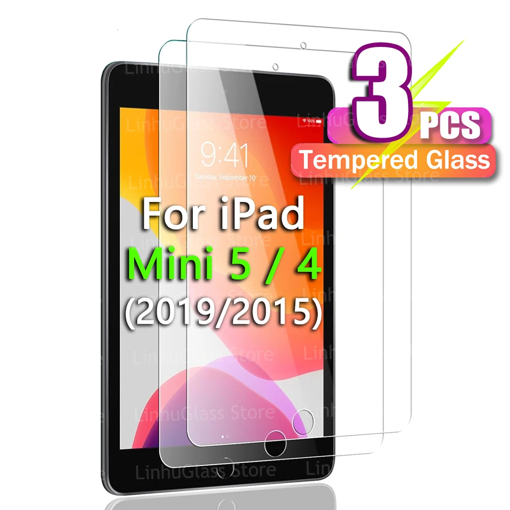 Displayschutzfolie kompatibel mit iPad Mini 5 / Mini 4 (Modell 2019/2015, 5./4. Generation), gehärtetes Glas, kratzfest Image