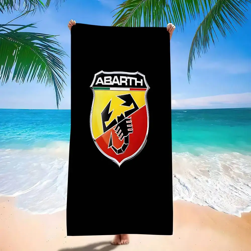 A-AbarthS-S LOGO Mikrofaser-Strandtuch, saugfähig, schnell trocknend, weich, für Yoga, Schwimmen, Resort, Bergsteigen Image