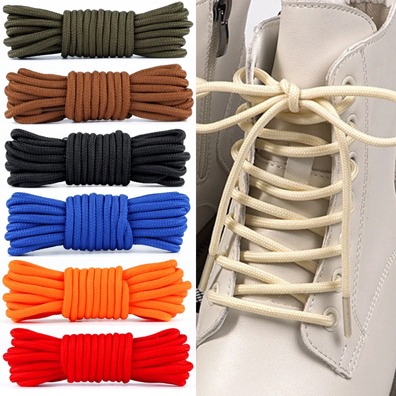 Neue langlebige, einfarbige, runde Schnürsenkel, Unisex-Schnürsenkel für Outdoor-Sportarten, hochwertige Schnürsenkel für Turnschuhe und Stiefel, 1 Paar/3 Paar Image