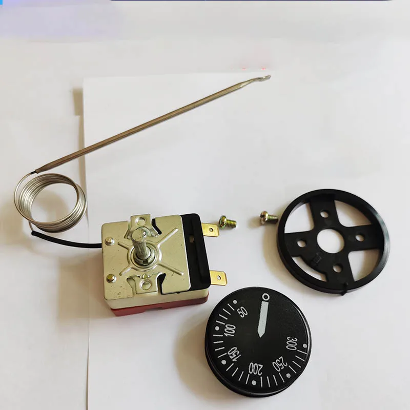 Drehknopf mit Keramiksockel, Ofenthermostat, 50–300 Grad Celsius, Warmwasserbereiter, Temperaturschalter, 220 V AC, 16 A Image