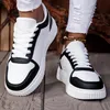 ZERJER Unisex-Sneaker, Neu eingetroffen, große Größe, klassische Retro-Sport-Skateschuhe für Herren, weiße Tennisschuhe mit dicken Sohlen, einfarbig
