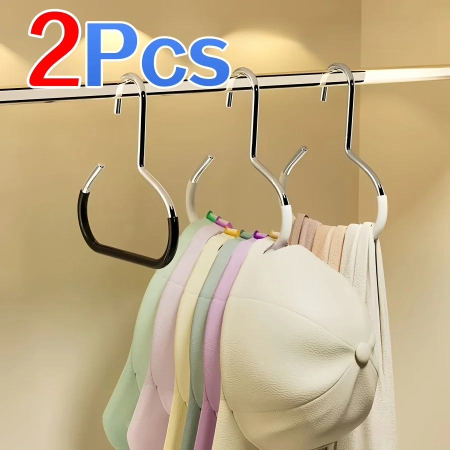 2er-Set Metall-Hut-Aufbewahrungshaken – Einfache Haushalts-Organizer-Haken für Schals, Gürtel, BHs, Unterwäsche, Taschen – Zum Aufhängen in der Garderobe