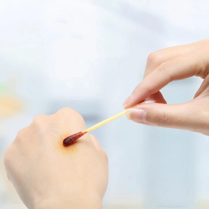 50 Stück einzeln verpackte Einweg-Wattestäbchen für den Notfall, Jod-Wattestäbchen, Desinfektionsstäbchen, Erste-Hilfe-Set, Hygieneprodukte Image