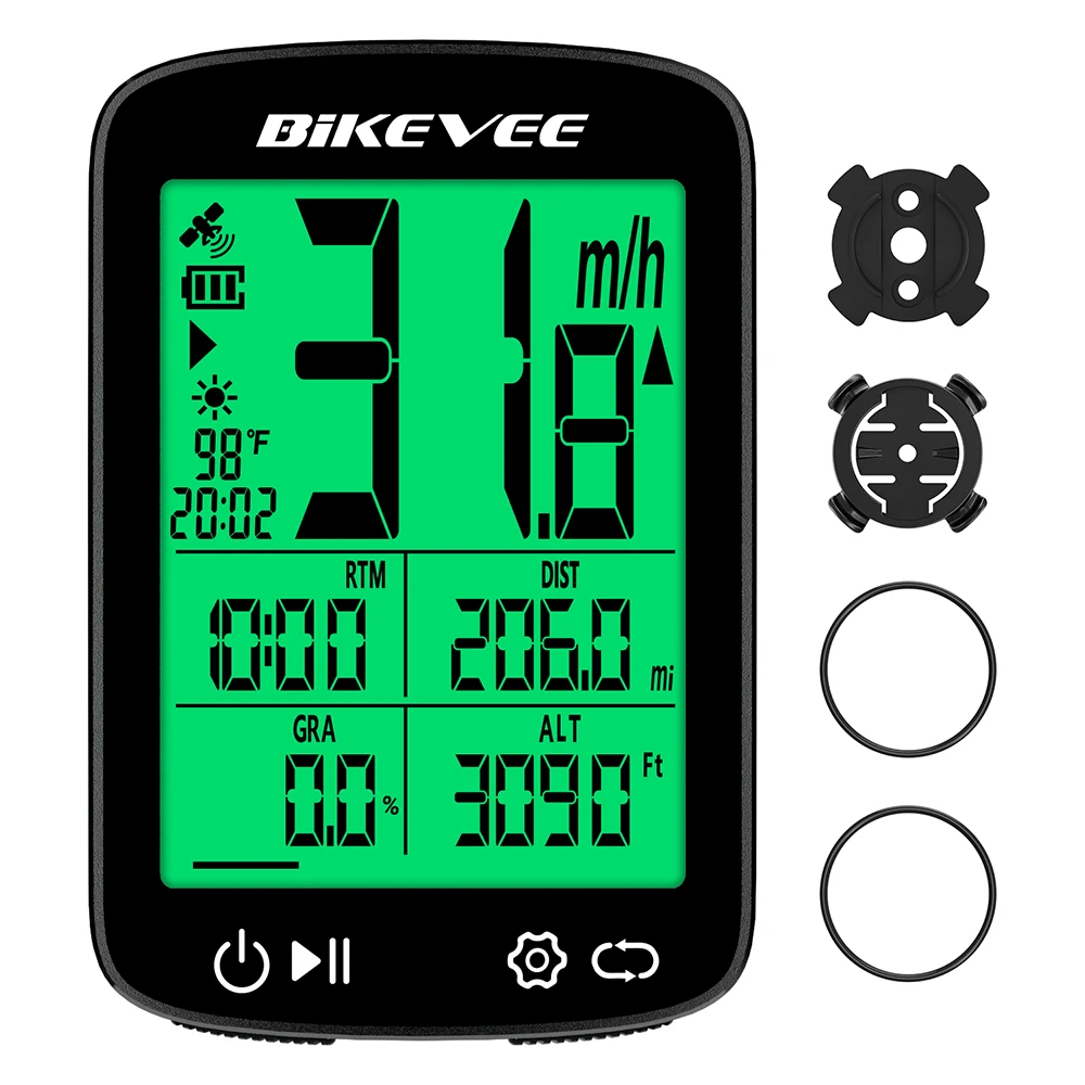 Neuester Kabelloser GPS-Fahrradcomputer mit Smartem LCD-Digitaldisplay, Tachometer, Kilometerzähler, Outdoor-Fahrradzubehör Image