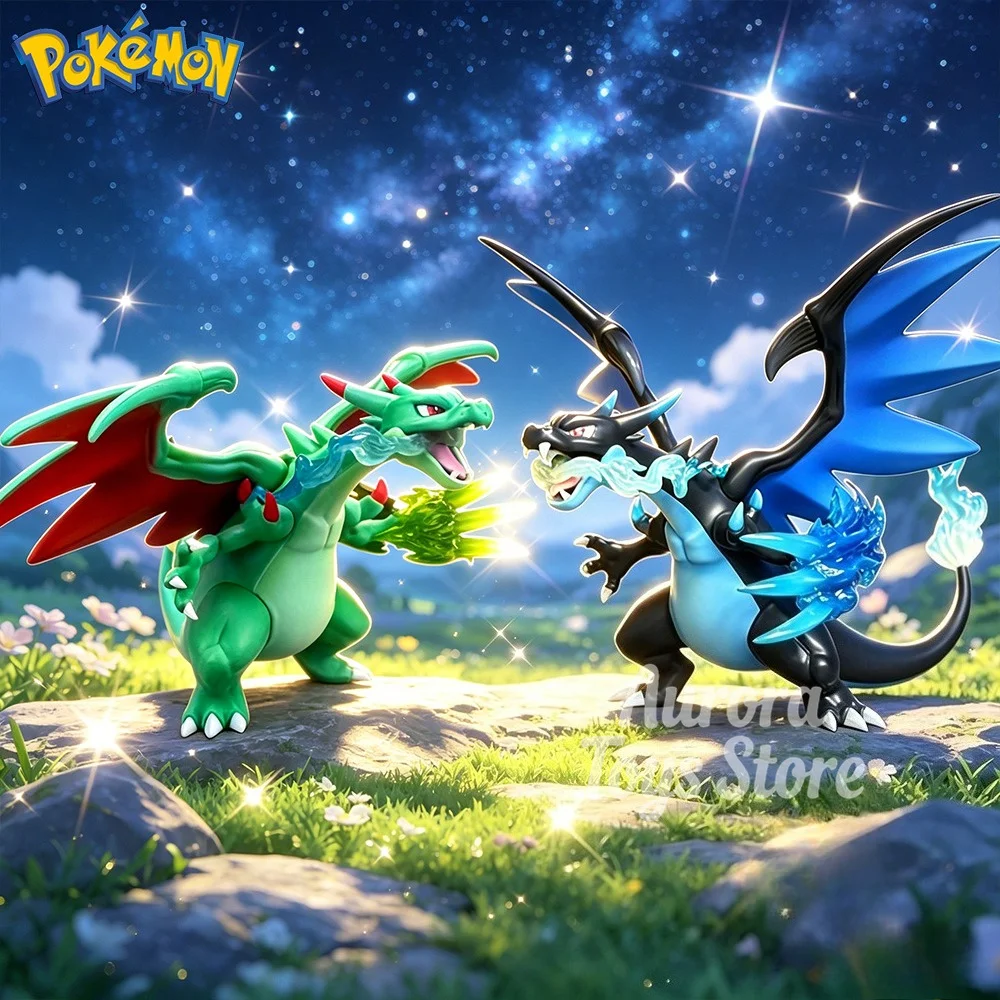 4,72 Zoll/12cm Anime Pokémon Figur Mega Glurak X Actionfiguren PVC-Statue Sammlermodell Spielzeug Geschenke Image