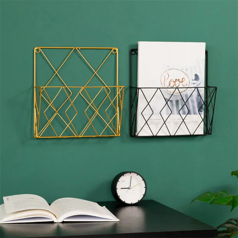 Support mural en métal pour magazines, journaux, livres, dossiers, présentoir de bureau, 1 pièce