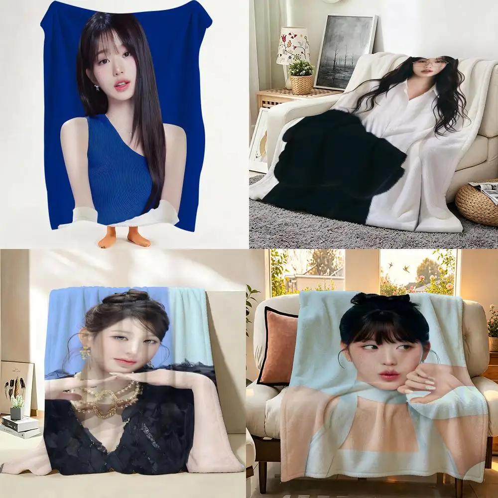 Celebrity J-Jang W-Won-young Flanell-Überwurfdecke, geeignet für Sofa, Wohnzimmer, Schlafzimmer Image