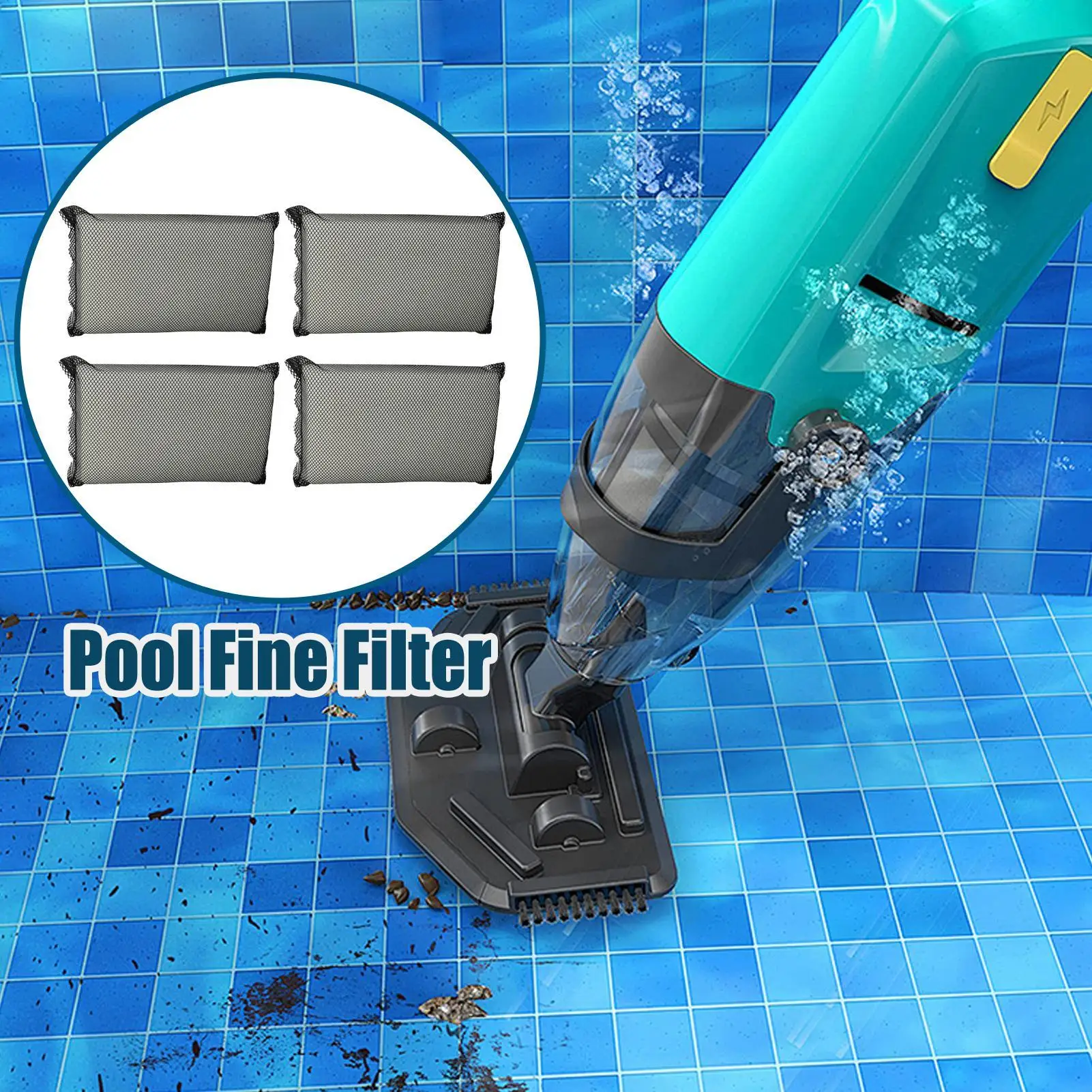 Feinfilter für Poolroboter-Reiniger, 4 Stück/Set, Filterpad für Poolroboter, Haushaltsreinigung, Ersatz zum Entfernen von Schmutz Image