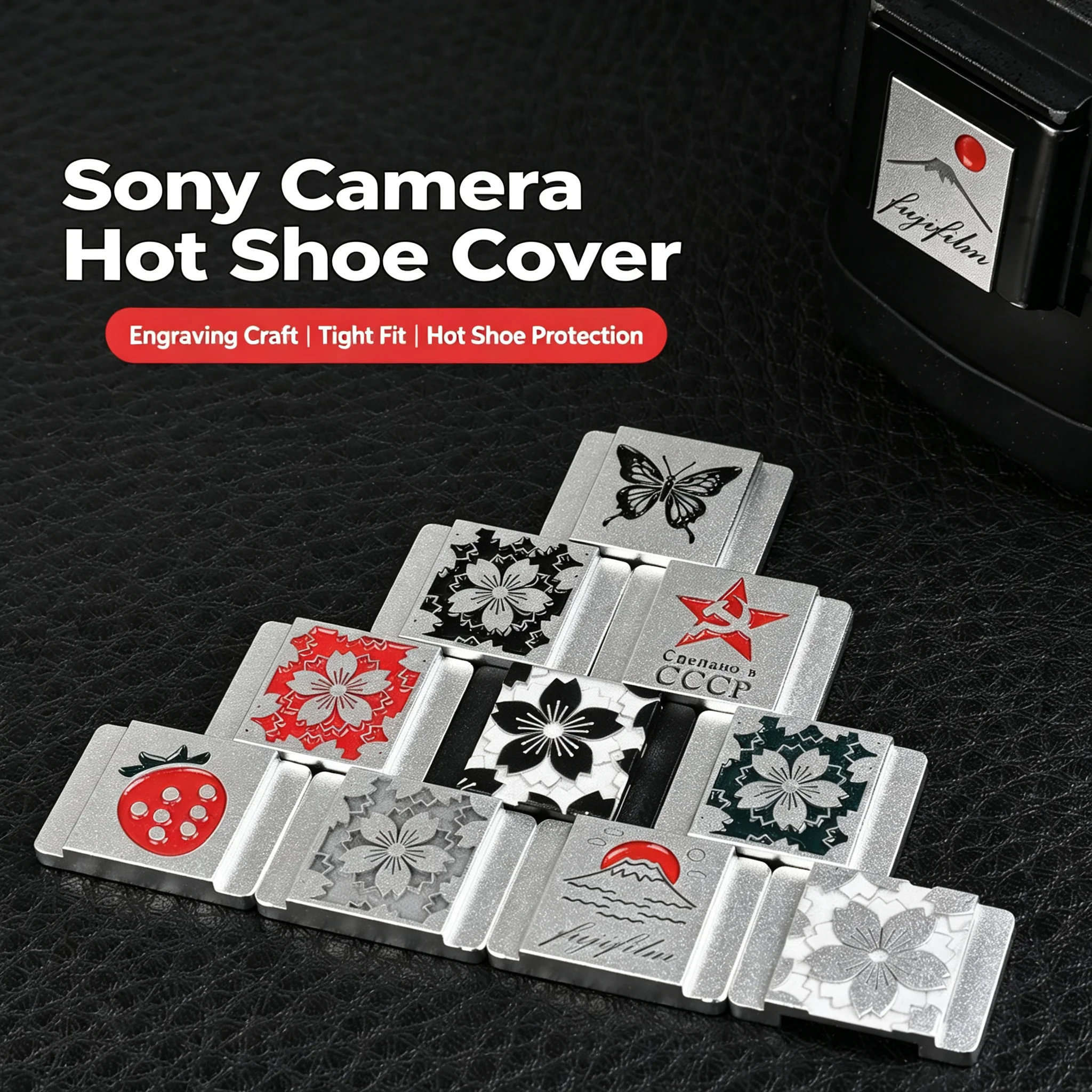 Kreative Metall-Blitzschuhabdeckung für Sony A6700 A7M4 A7R5 A7R3 ZV1M2 Kamera Blitzschuh-Schutzkappe aus Aluminiumlegierung Staubschutz-Zubehör Image