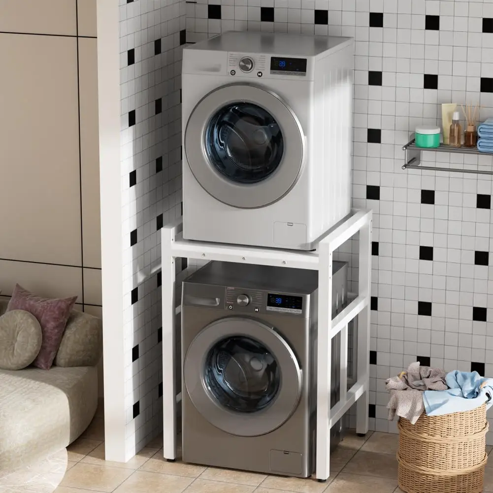 Washing Machine Shelf, Over The Washer Storage Shelf, Height-Adjustable Dryer Stand, Storage Rack Over the Washing Machine